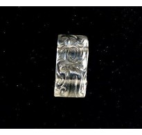 VINTAGE DECO 2 HOLE EMBOSSED BEAD