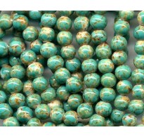 VINTAGE FAUX TURQUOISE GLASS BEADS