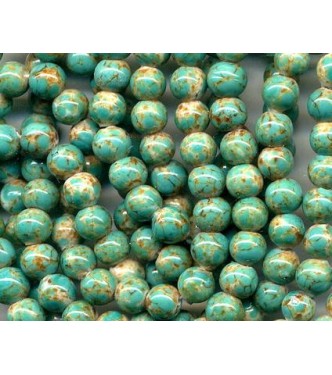 VINTAGE FAUX TURQUOISE GLASS BEADS