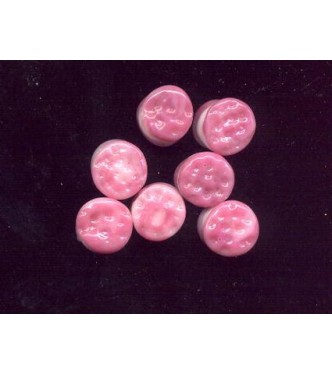 VINTAGE PINK LAMPWORK OREO COOKIE BEADS