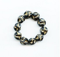 VINTAGE BLACK AND GOLD BEADS