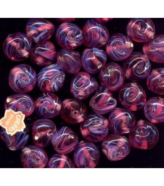 VINTAGE RASPBERRY OPALESCENT SWIRLS