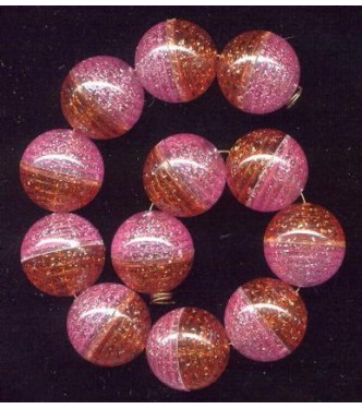 VINTAGE LUCITE BUBBLE BEADS LILAC ORANGE