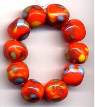 VINTAGE JAPANESE SPOTTED BEADS