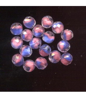 VINTAGE PINK & BLUE FACETED GIVRE