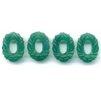 ART NOUVEAU GREEN FLORAL CONNECTORS