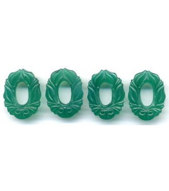 ART NOUVEAU GREEN FLORAL CONNECTORS