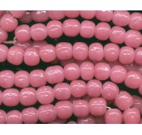 VINTAGE CANDY PINK DIMPLED BEADS