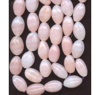 VINTAGE PALE PINK RIBBED BEADS