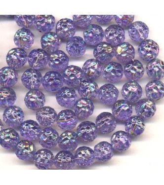 VINTAGE DIMPLED AB LILAC BEADS