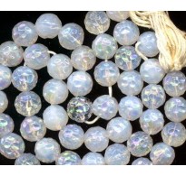 VINTAGE DIMPLED AB OPALESCENT BEADS