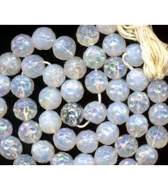 VINTAGE DIMPLED AB OPALESCENT BEADS