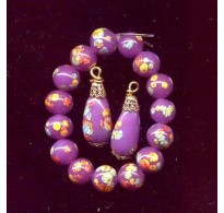 VINTAGE 8mm JAPANESE MILLEFIORI'S & MATCHIING TEARDROPS