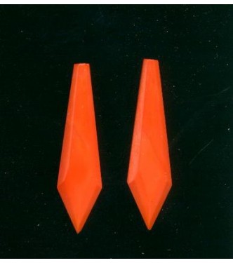 VINTAGE 1920's CORAL GLASS DROPS