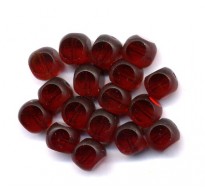 VINTAGE GARNET GLASS WINDOW BEADS