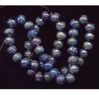 VINTAGE SHINY IRIDESCENT IRIS BUMPY BEADS