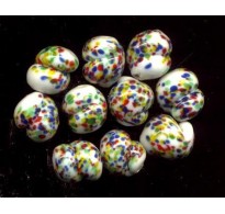 VINTAGE SPECKLED WHITE SNAILS