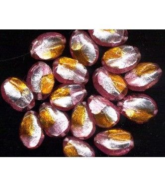 VINTAGE PINK..AMBER & SILVER FOILS.. WOW!