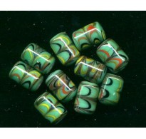 VINTAGE JAPAN COLORFUL SEAGREEN BEADS