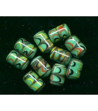 VINTAGE JAPAN COLORFUL SEAGREEN BEADS