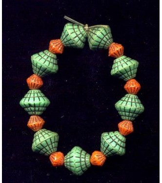 VINTAGE EGYPTIAN REVIVAL 1930's CZECH LANTERN BEADS