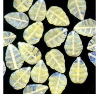 VINTAGE PALE YELLOW OPALESCENT LEAVES