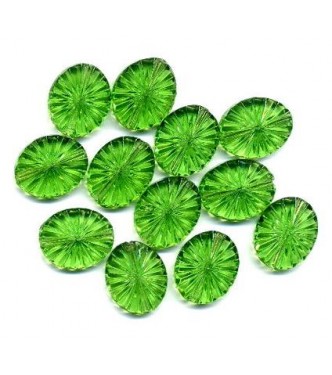 VINTAGE EMERALD GLASS STARBURST BEADS