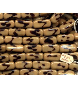 VINTAGE DRIZZLED CHOCOLATE BEADS