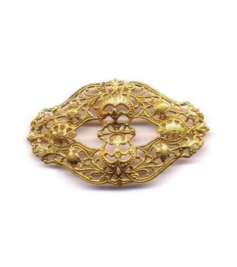 VINTAGE BRASS FLORAL FILIGREE