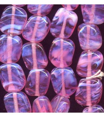 VINTAGE JAPAN PINK OPALESCENT GLOWING TABS