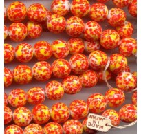 VINTAGE JAPAN ORANGE MARMALADE BEADS