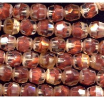 VINTAGE WG FACETED AUTUMN GIVRE BEADS