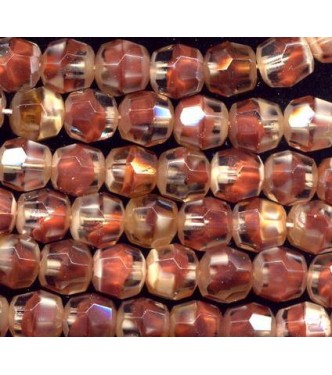 VINTAGE WG FACETED AUTUMN GIVRE BEADS