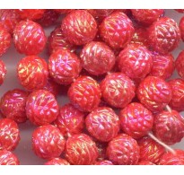 VINTAGE PINKISH RED LUSTER BERRIES