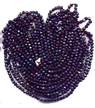 VINTAGE ENGLISH CUT BLUE IRIS BEADS