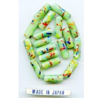 VINTAGE JAPAN PALE APPLE GREEN BEADS