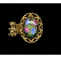 MAGNIFICENT VENETIAN FLORAL GLASS CLASP, (FREIRICH)