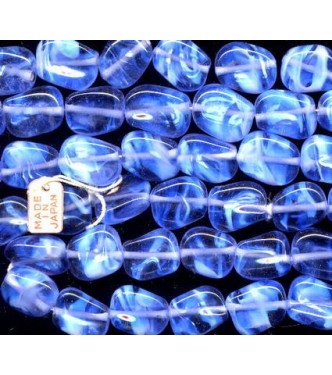 VINTAGE JAPAN BLUE OPALESCENT GLOWING TABS