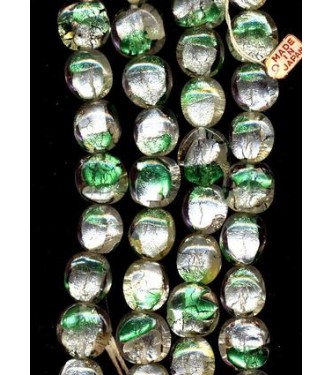 VINTAGE JAPAN SILVER & EMERALD FOIL TABS