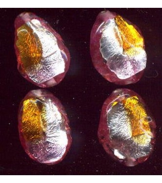 VINTAGE PINK..AMBER & SILVER FOILS.. WOW!