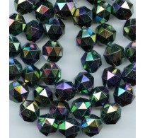 VINTAGE LUCITE FACETED IRIS BEADS