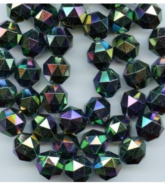 VINTAGE LUCITE FACETED IRIS BEADS