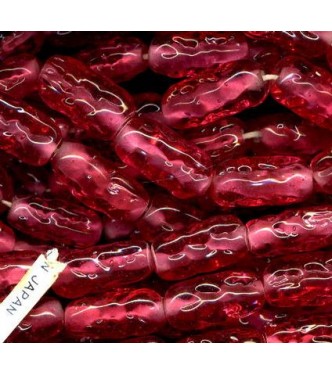 VINTAGE JAPANESE RASPBERRY SPARKLING FOCAL BEADS