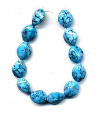 VINTAGE CZECH TURQUOISE GLASS BEADS