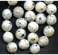 VINTAGE FRENCH WHITE SPECKLED BEADS