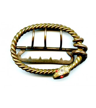 VICTORIAN BRASS SNAKE BUCKLE