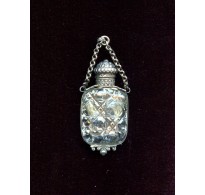 VINTAGE STERLING & CUT GLASS PERFUME BOTTLE