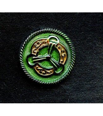 1930'S GREEN AND BLACK CZECH MEDALLION