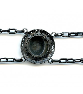 VINTAGE EGYPTIAN REVIVAL GUNMETAL SCARAB BELT