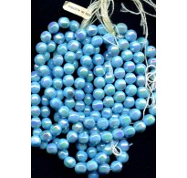 VINTAGE AUSTRIAN AQUA LUSTER BEADS